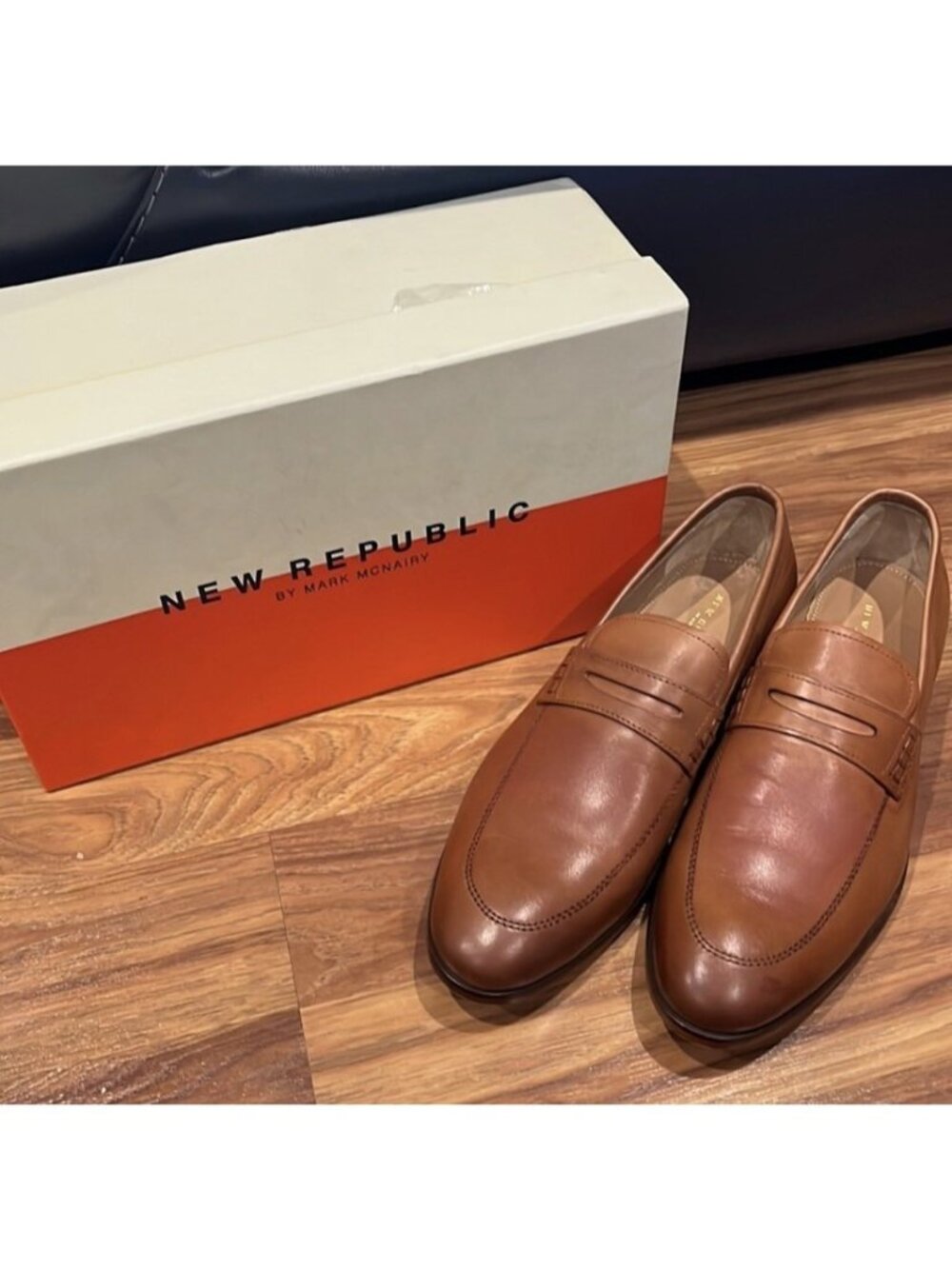 New Republic Dominic penny Loafers brown size 10